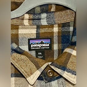 PATAGONIA Fjord Flannel Shirt - 100% Organic Cotton - Size XXL